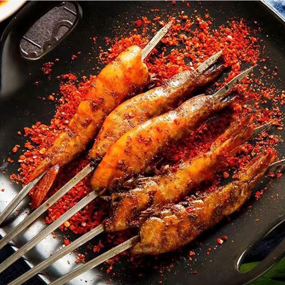 Skewers Rack Set of 2, 6pcs Stainless Steel BBQ Skewers - Picture 5 of 6